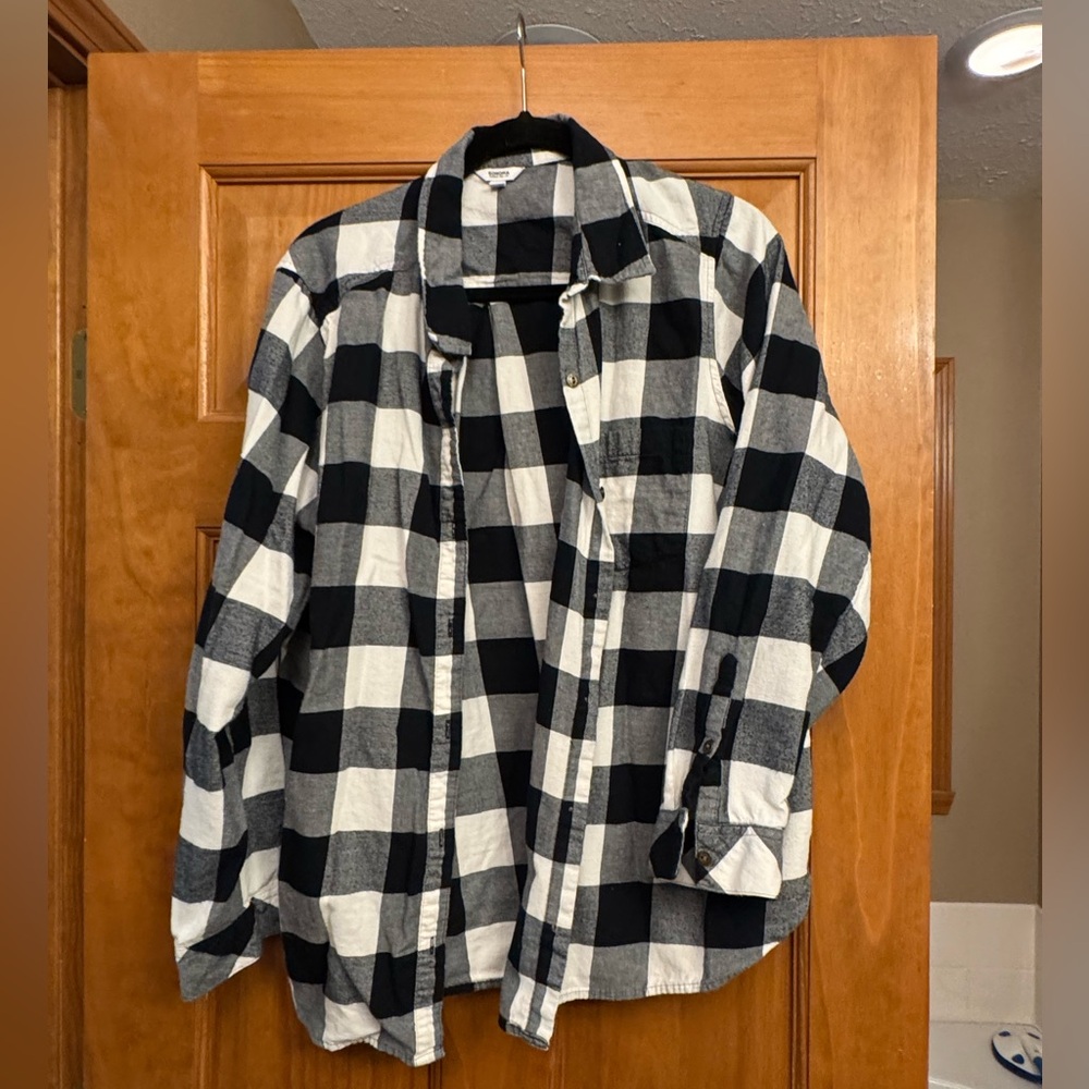 Sonoma Women’s Buffalo Plaid Relaxed Flannel, sz XXL